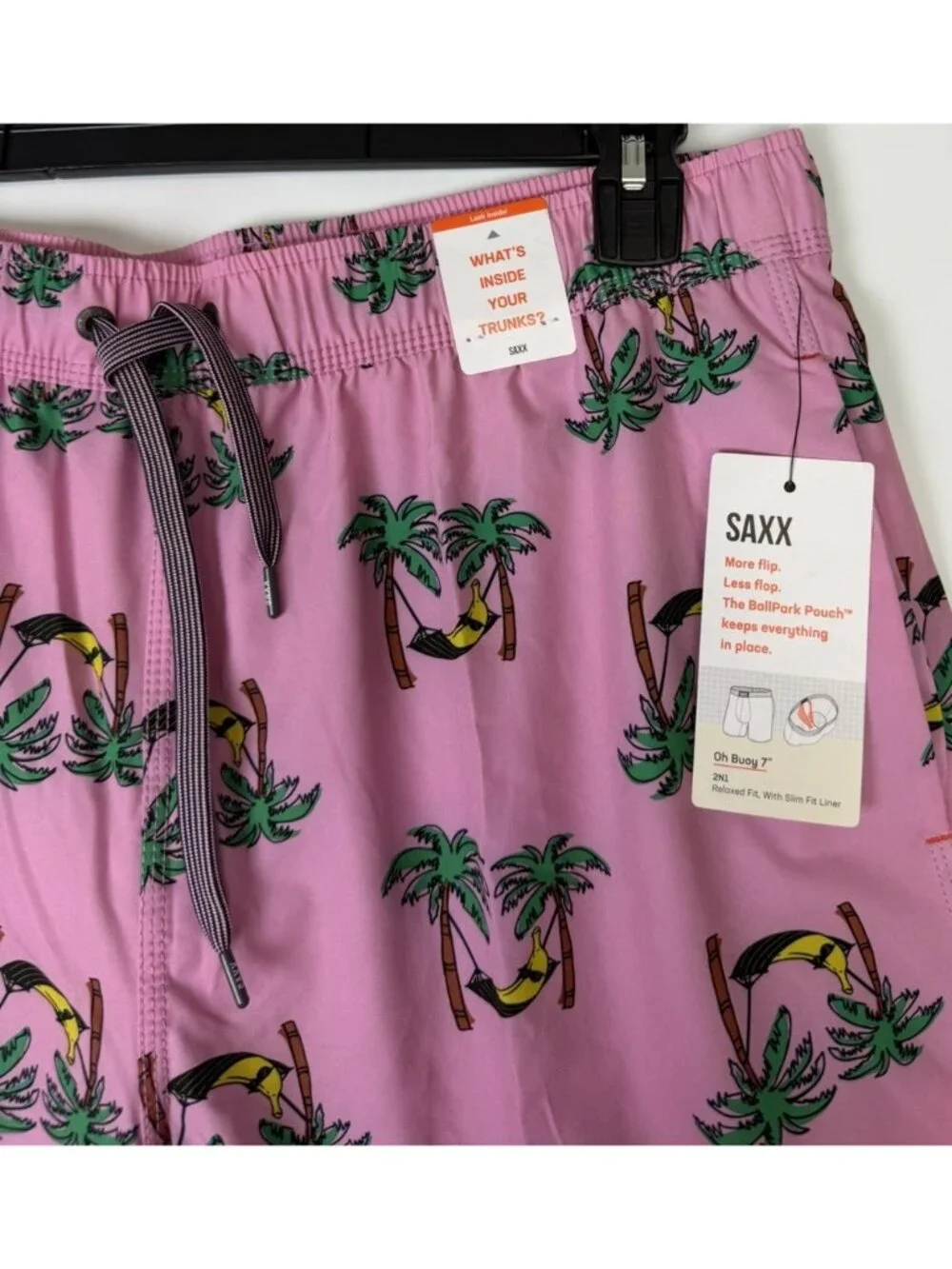 SAXX Oh Buoy XL 2N1 Swim Trunks Mens 7” Inseam Banana Hammocks Lined Liner